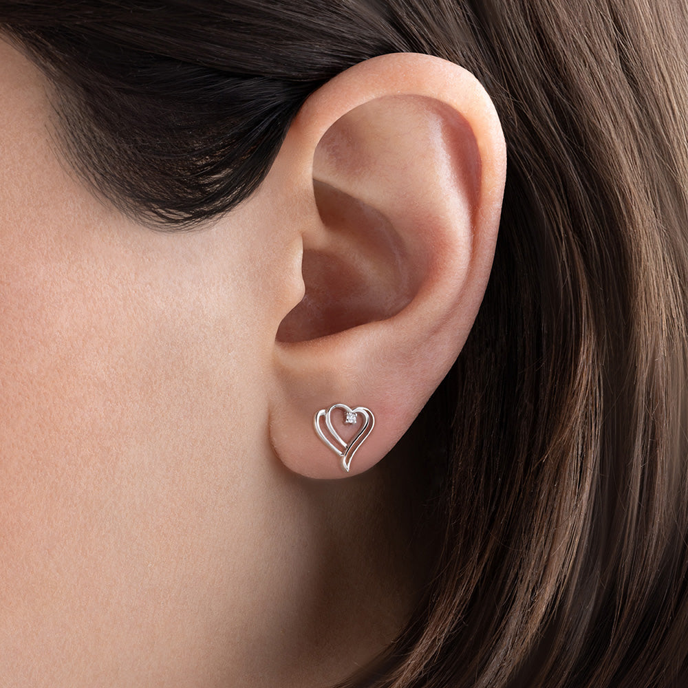 Heart Diamond Earrings