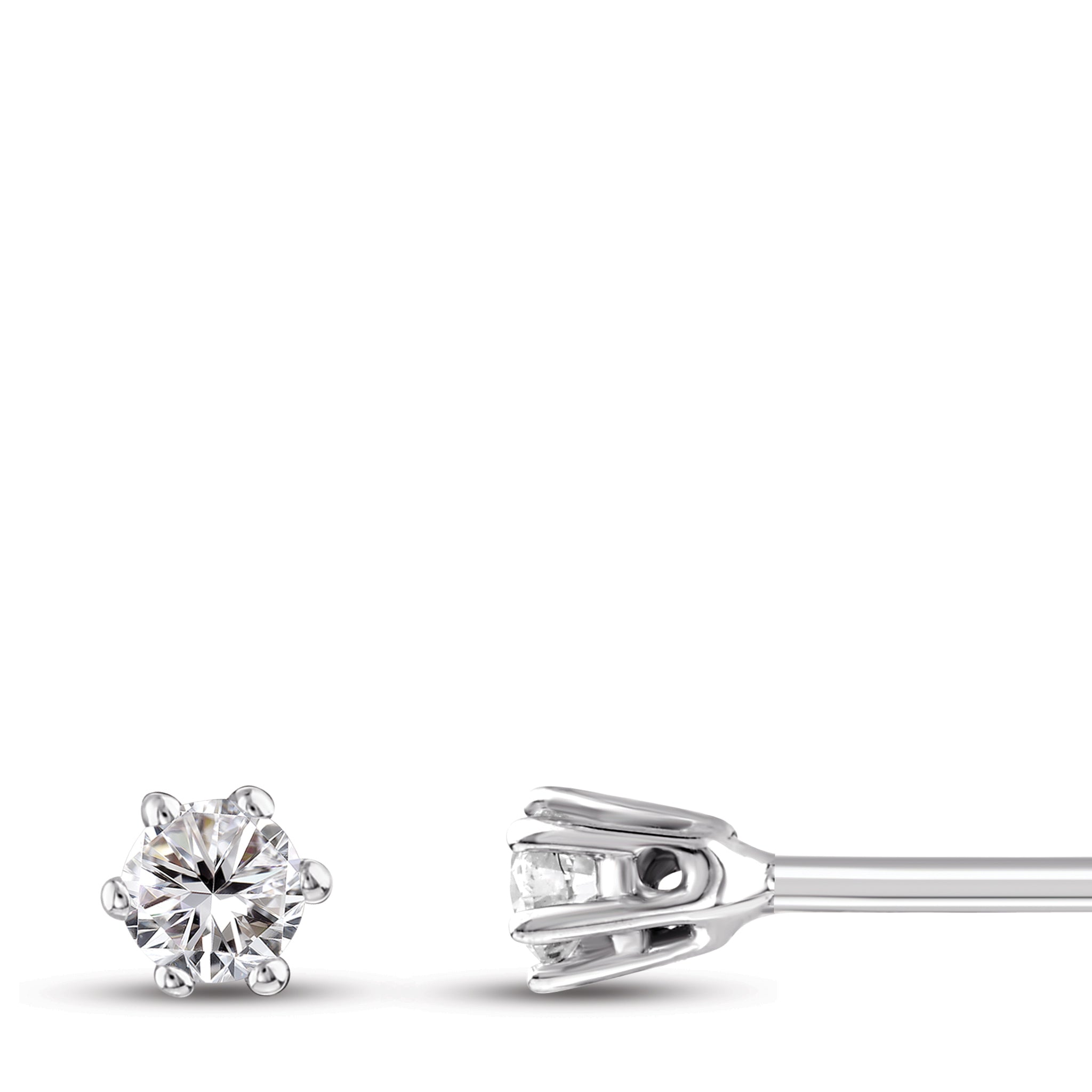 Solitaire Diamond Stud Earrings