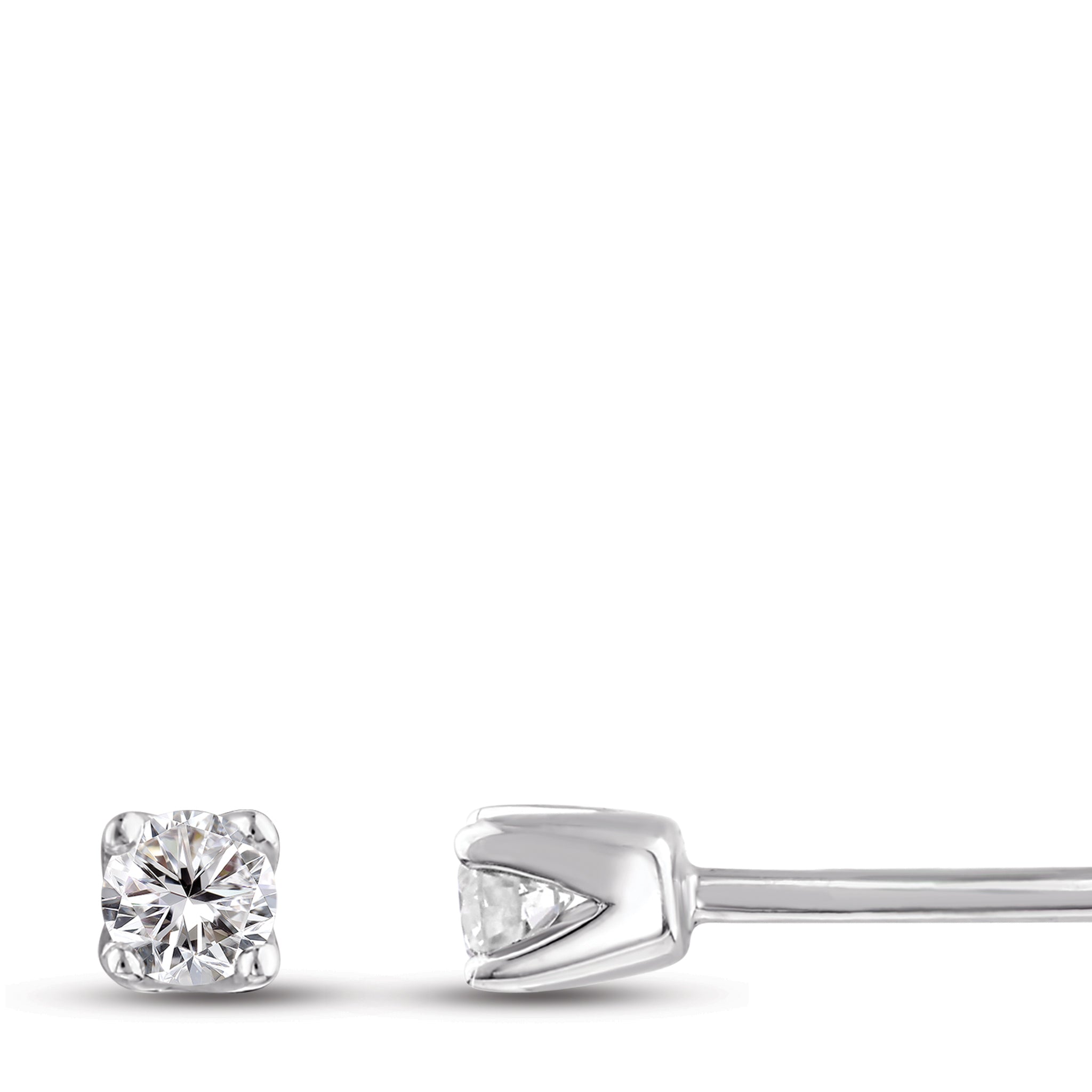 Solitaire Diamond Stud Earrings