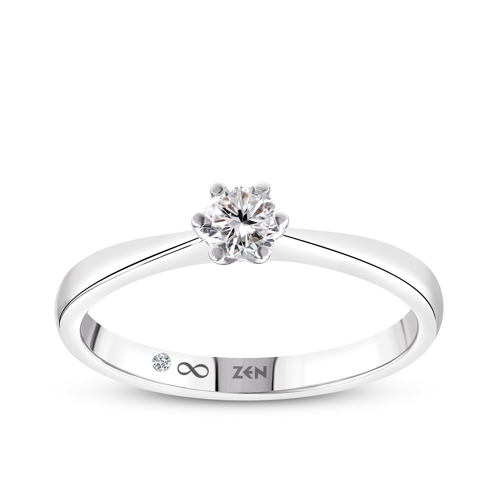 Solitaire Diamond Engagement Ring
