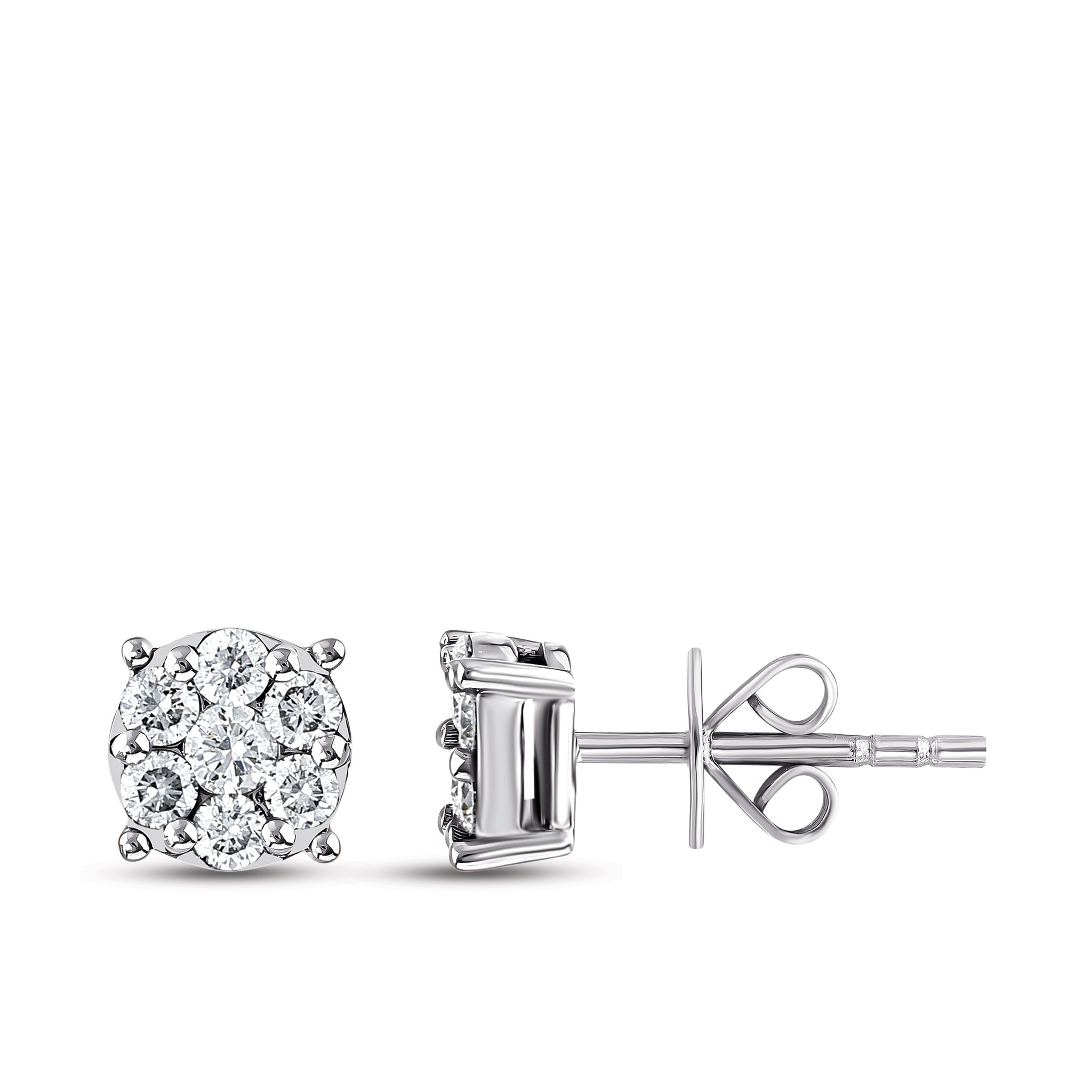 Diamond Design Stud Earrings