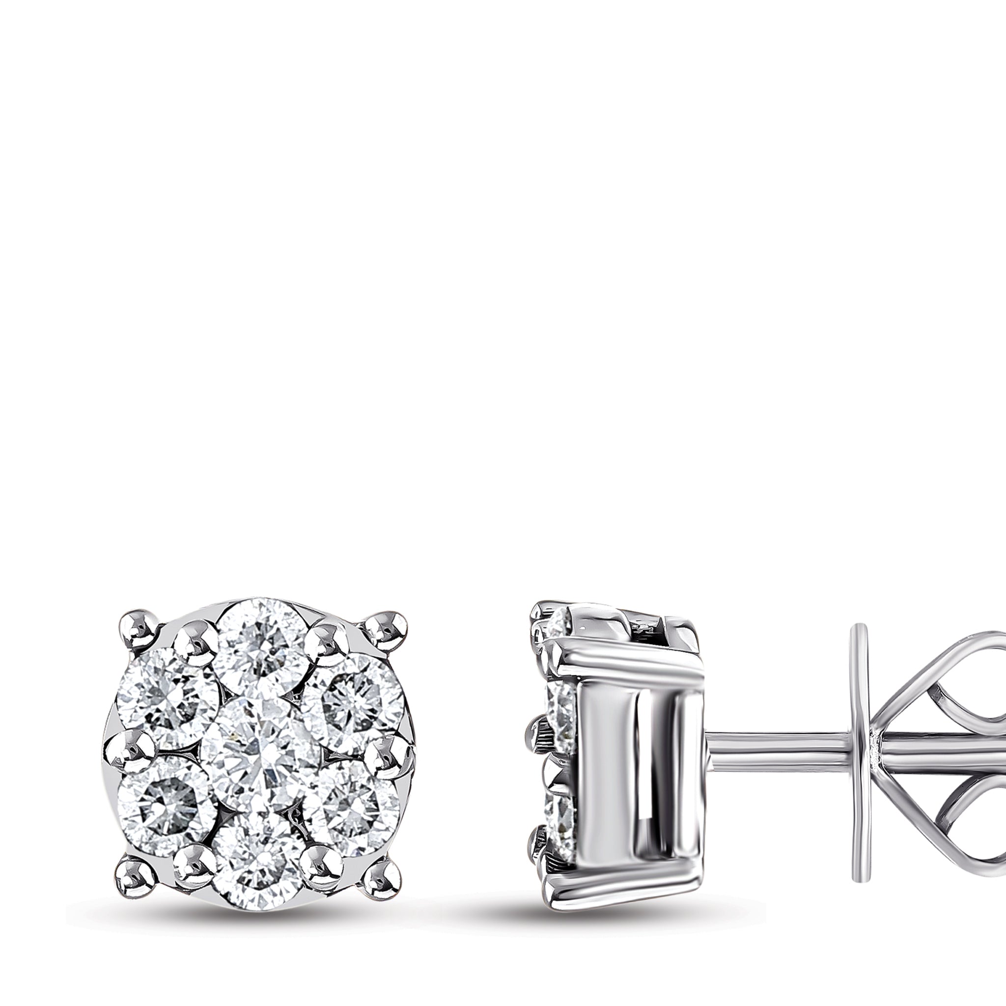Diamond Design Stud Earrings