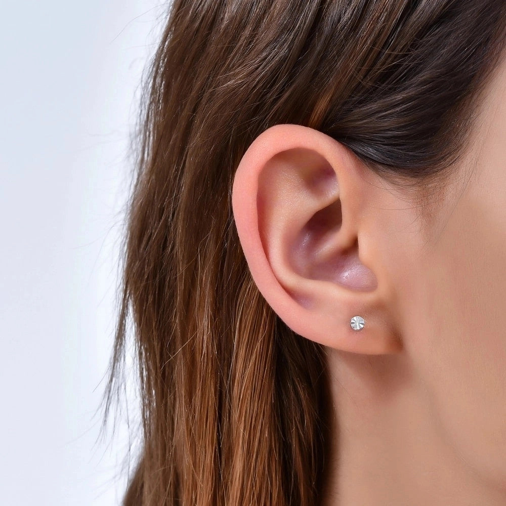 Solitaire Diamond Stud Earrings