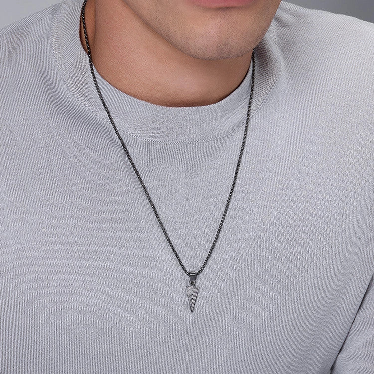 Men Silver Diamond Necklace