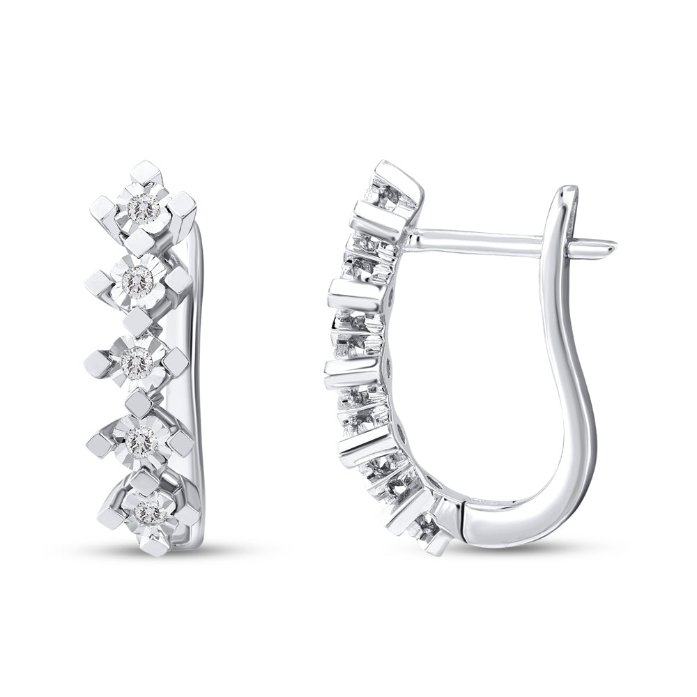 Five Stone Diamond Earrings