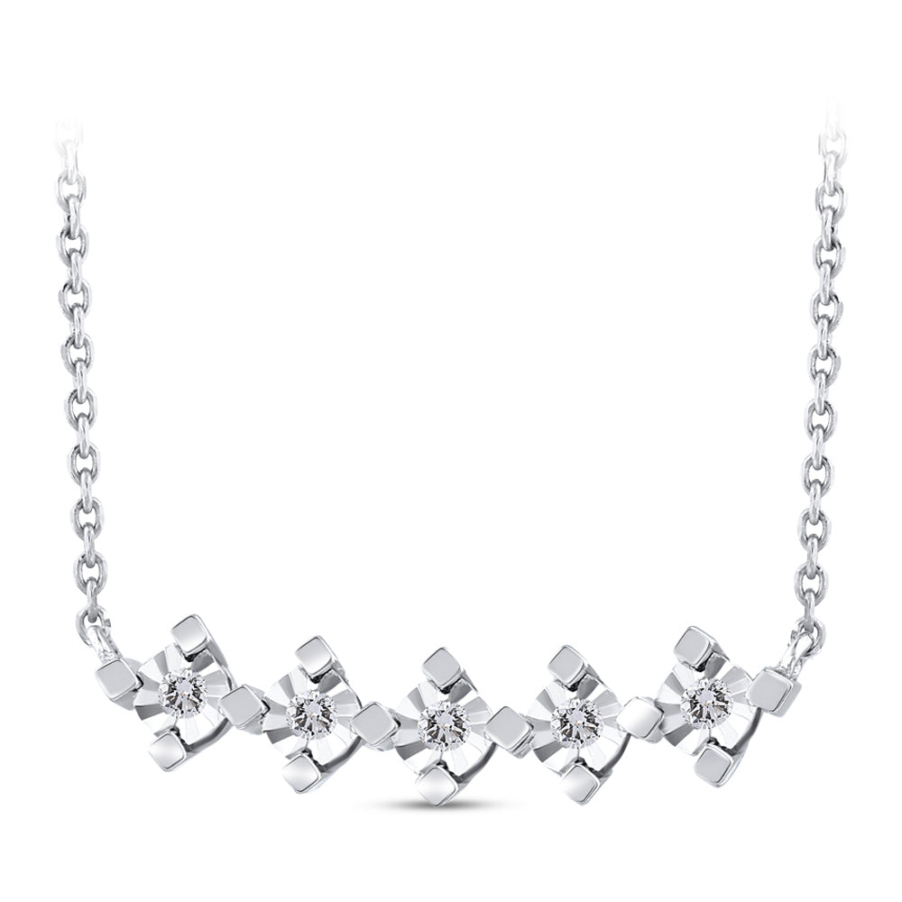Five Stone Diamond Necklace