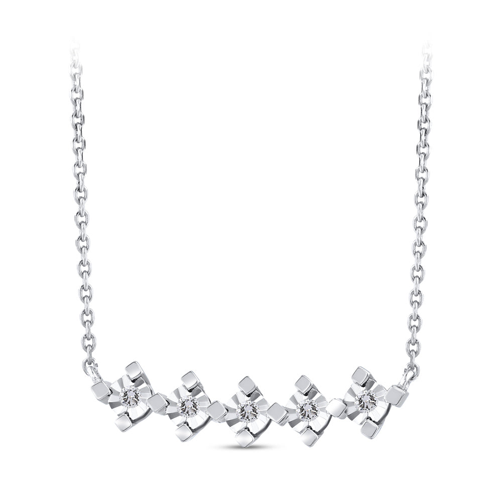 Five Stone Diamond Necklace