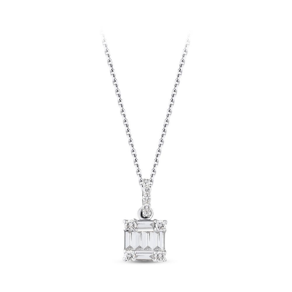 Baguette Diamond Necklace