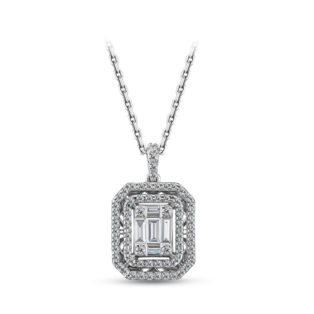 Baguette Diamond Necklace