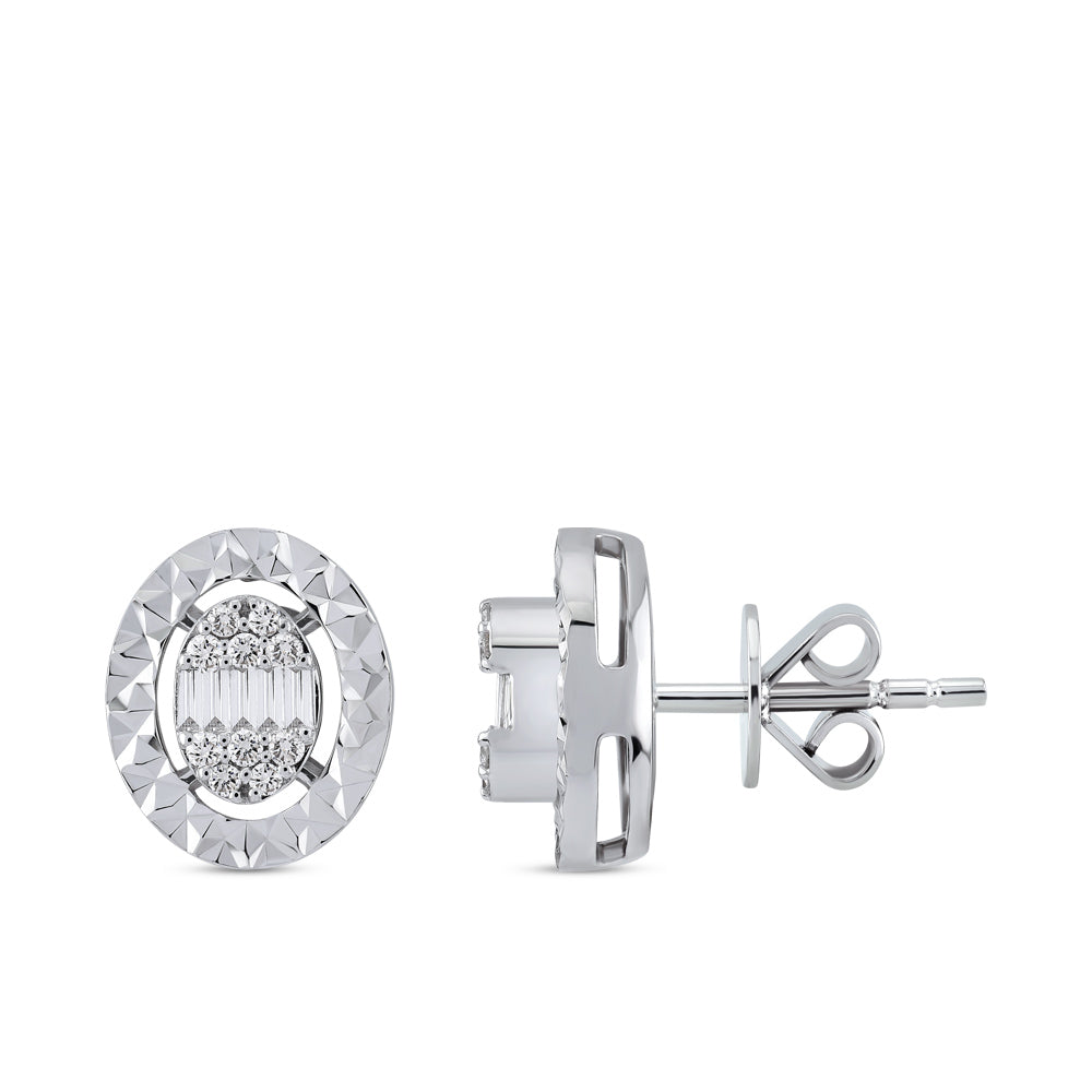 Design Diamond Stud Earrings