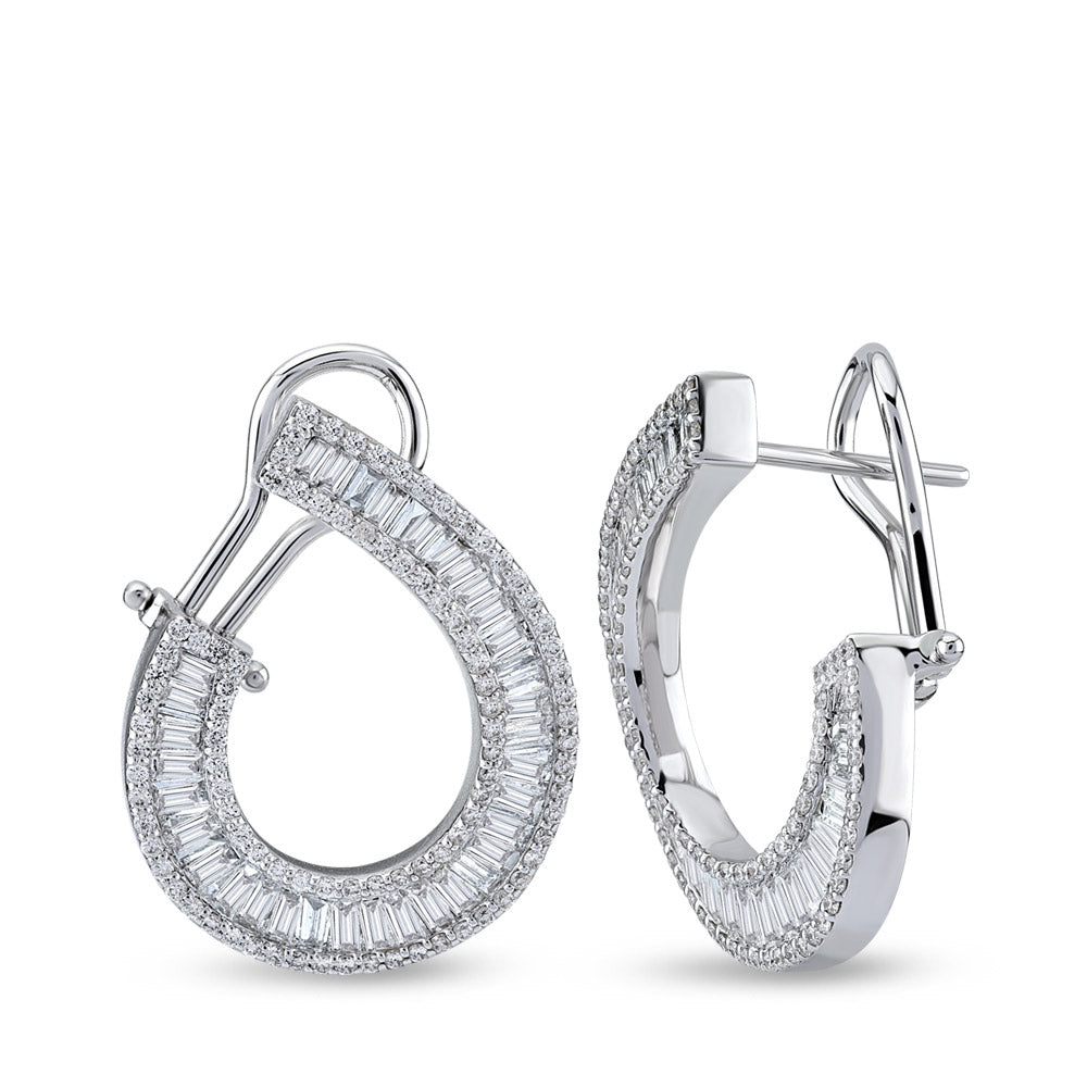 Hoop Diamond Earrings