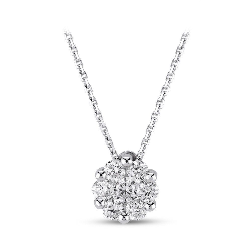Halo Diamond Necklace