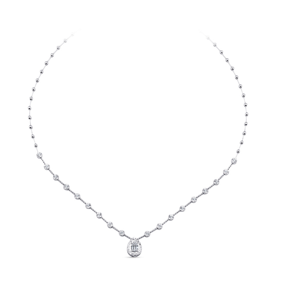 Baguette Diamond Necklace