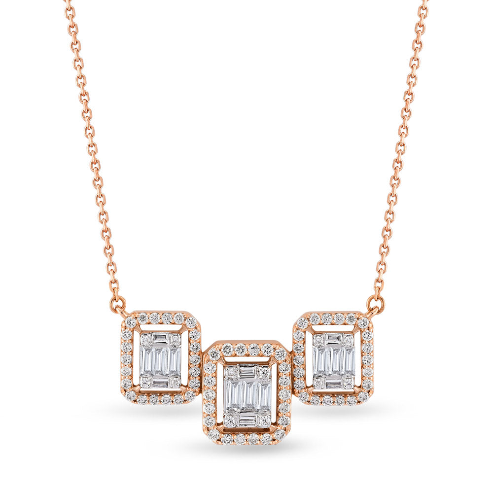 Baguette Diamond Necklace