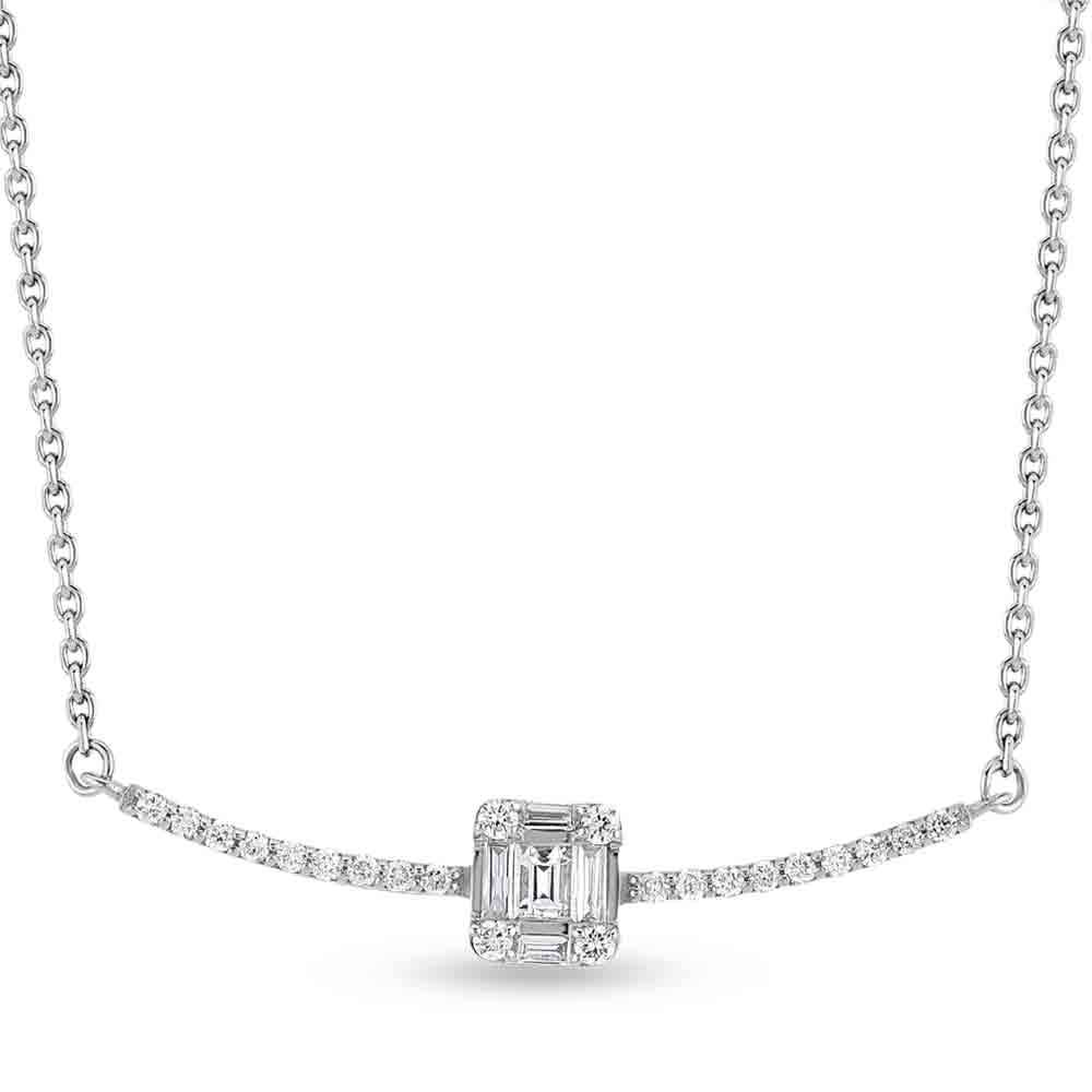 Baguette Diamond Necklace