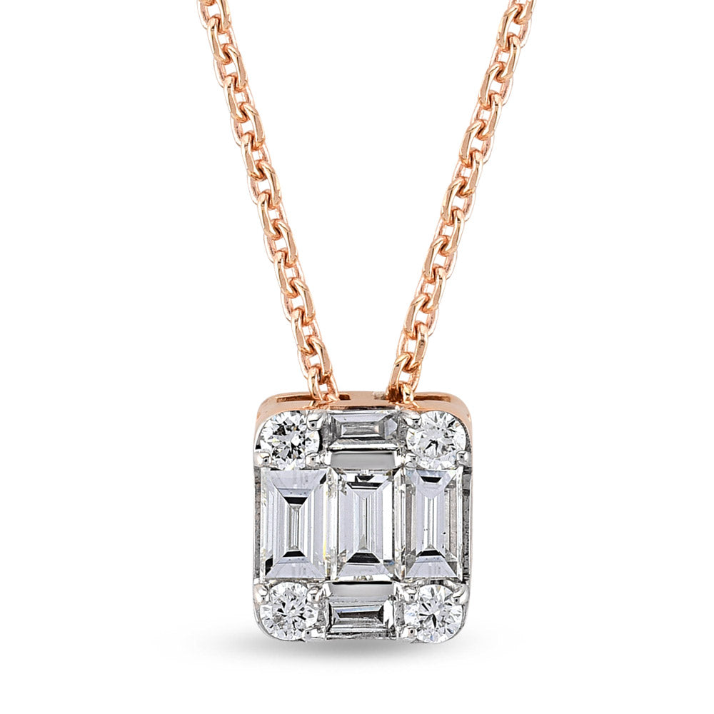 Baguette Diamond Necklace