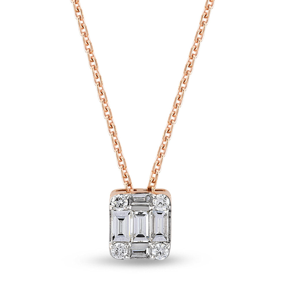 Baguette Diamond Necklace