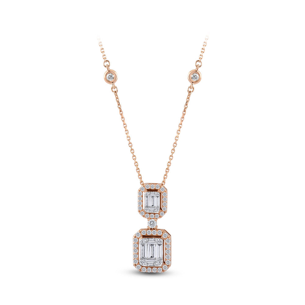 Baguette Diamond Necklace
