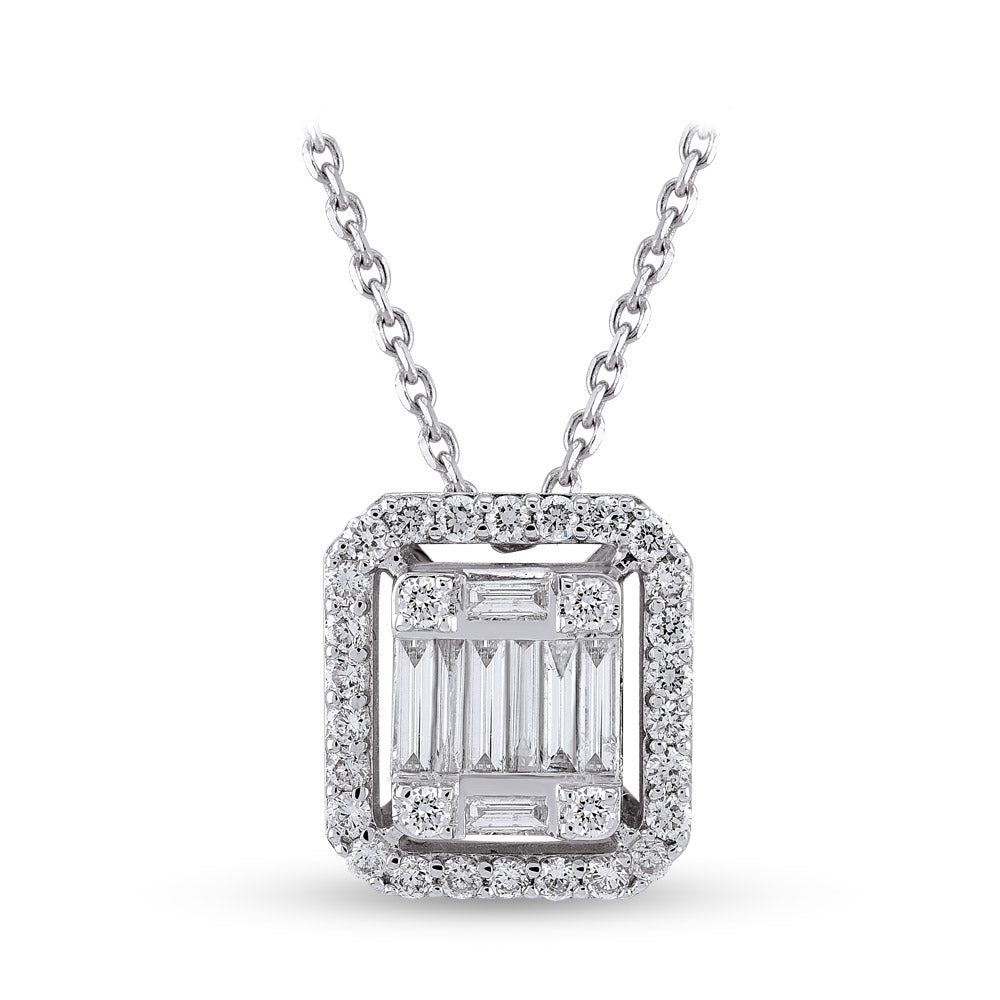 Baguette Diamond Necklace