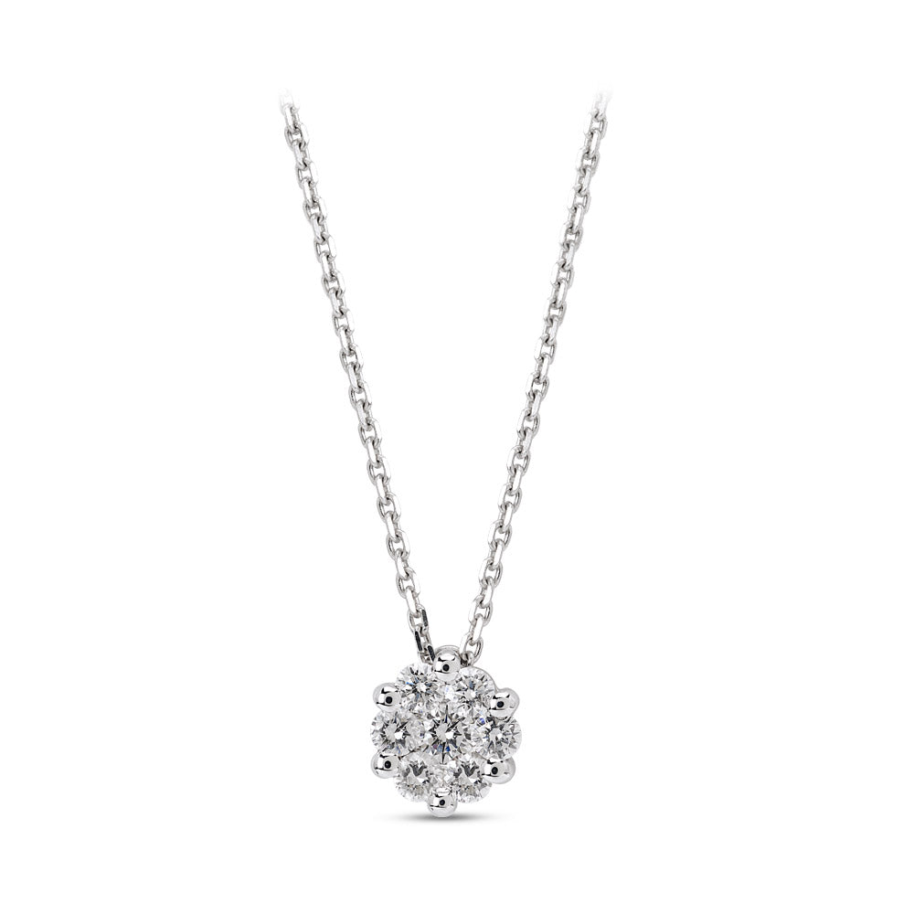 Halo Diamond Necklace