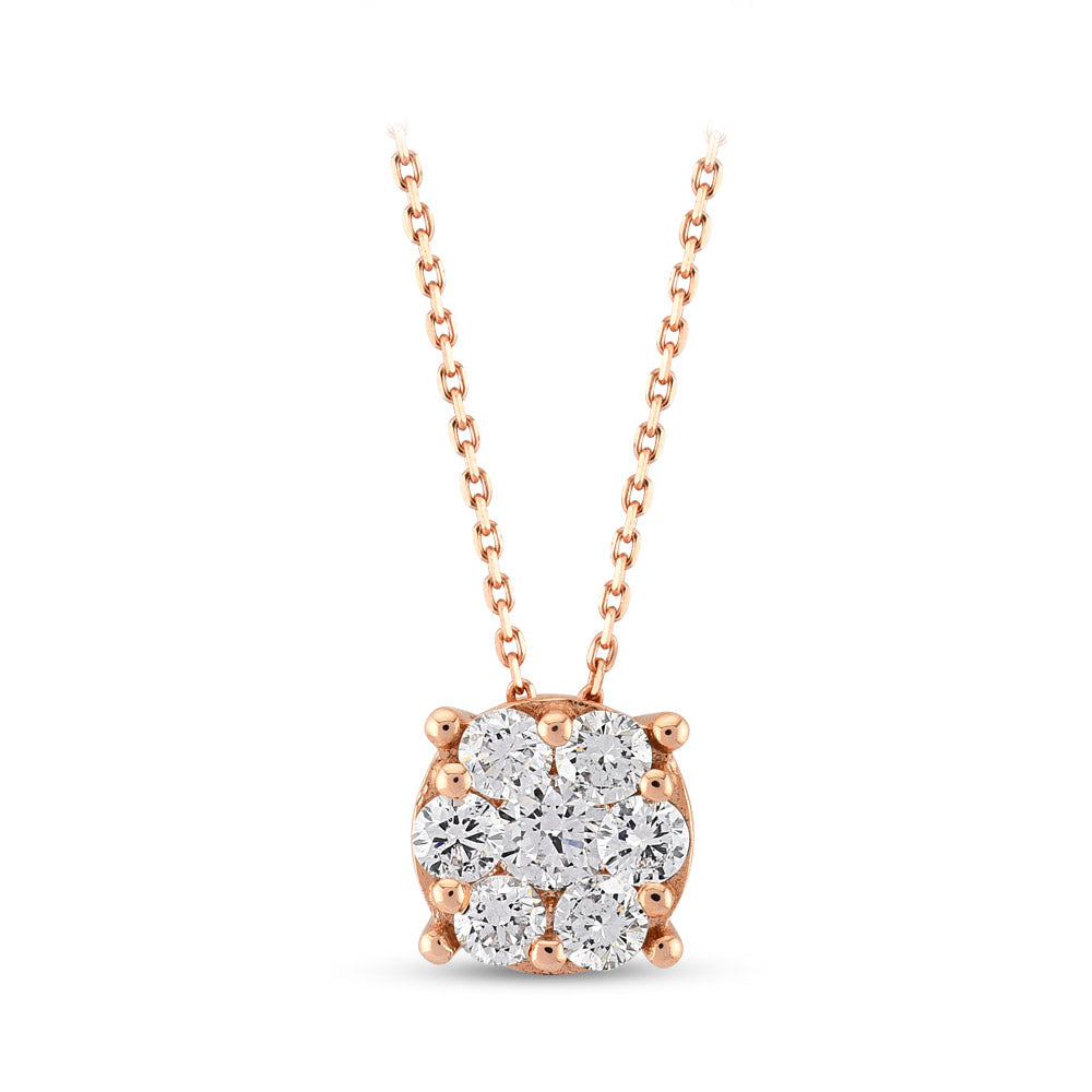 Halo Diamond Necklace