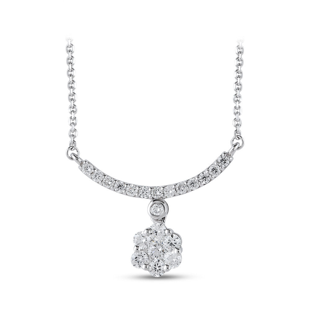 Halo Diamond Necklace