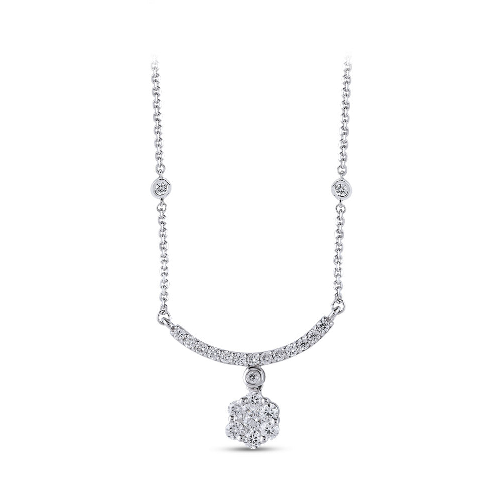 Halo Diamond Necklace