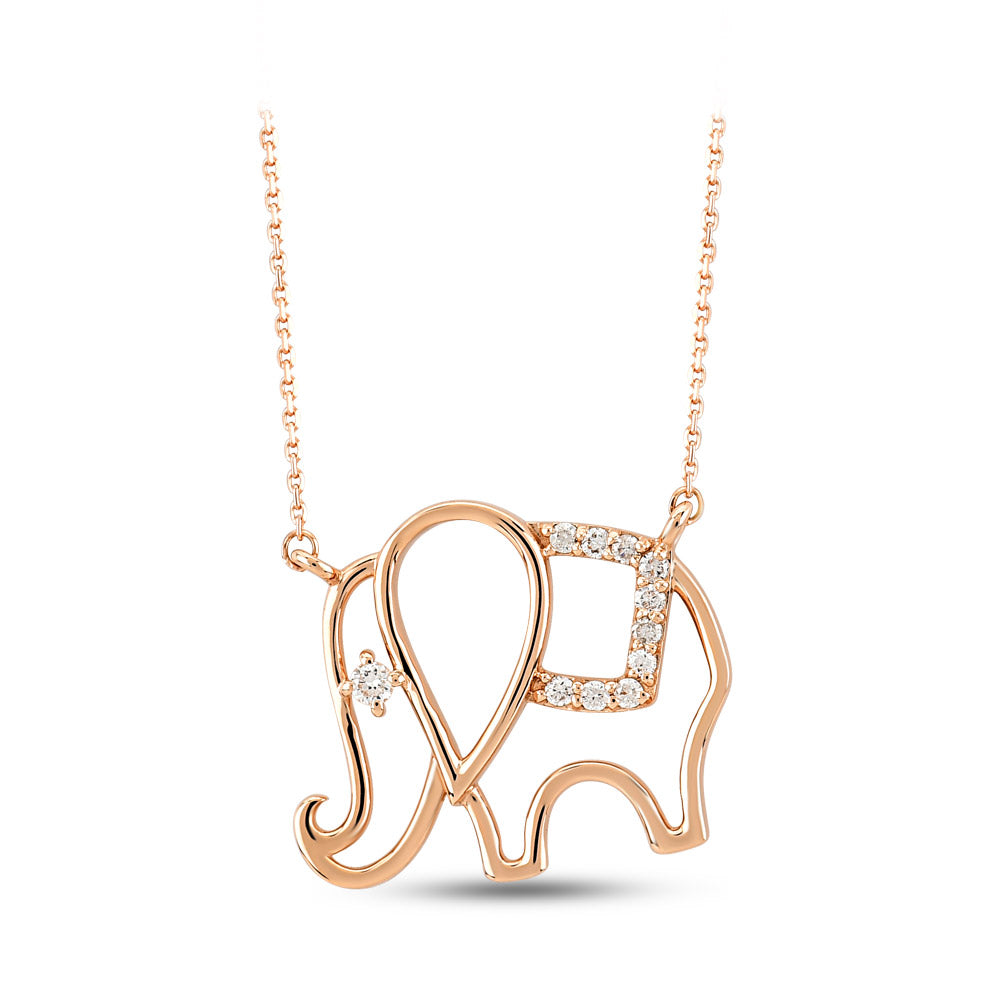 Elephant Diamond Necklace