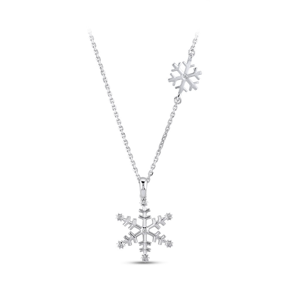 Snowflake Pendant with Chain