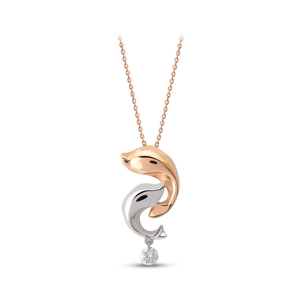 Dolphin Diamond Necklace