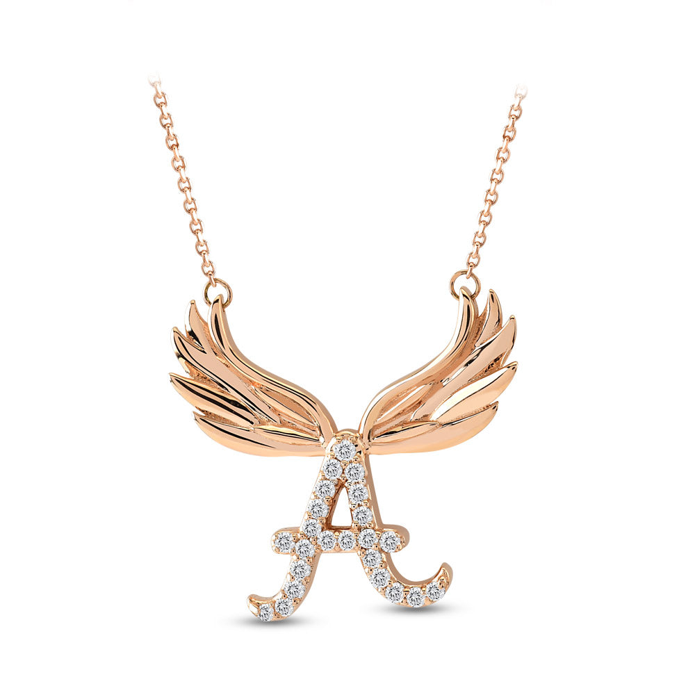 Diamond Initial Necklace A