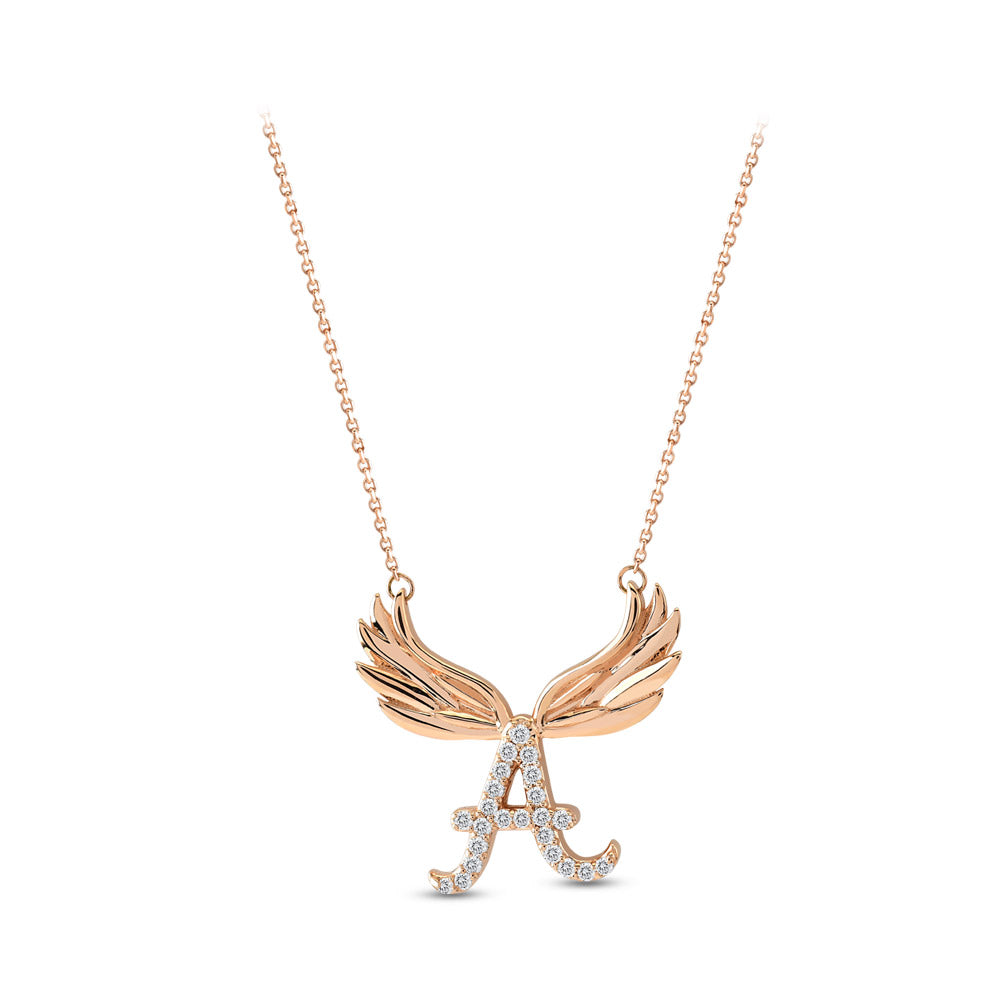 Diamond Initial Necklace A