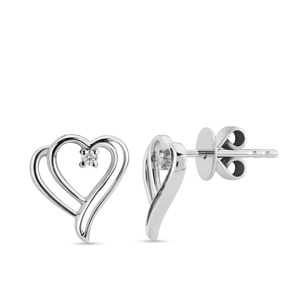 Heart Diamond Earrings