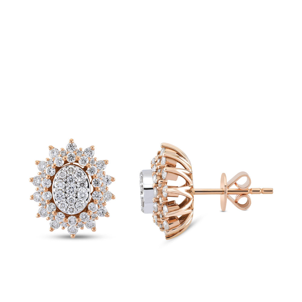Design Diamond Stud Earrings