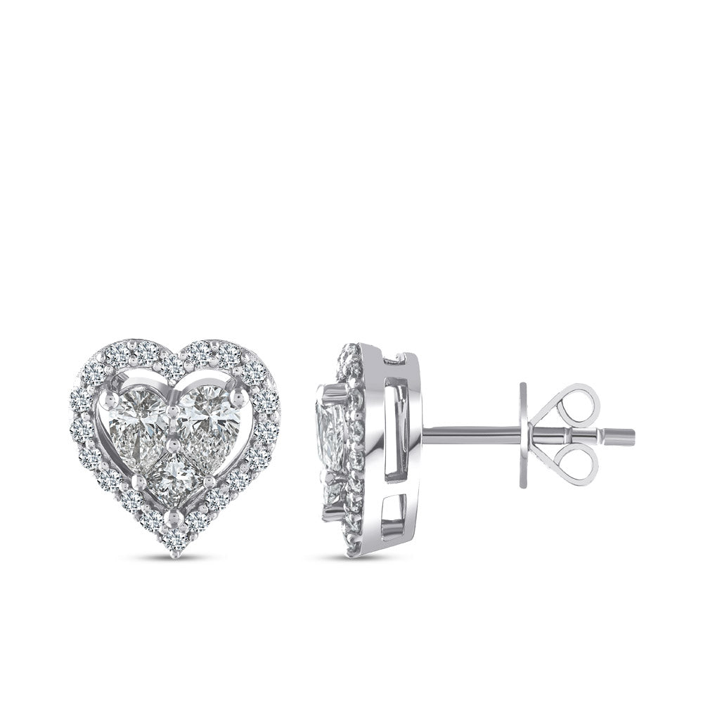 Heart Diamond Earrings