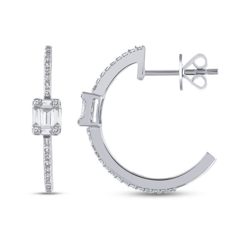 Hoop Diamond Earrings