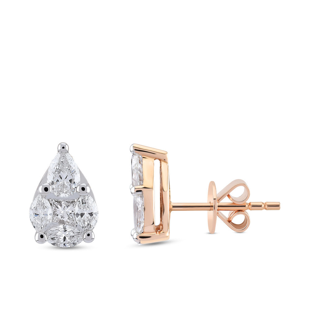 Design Diamond Stud Earrings