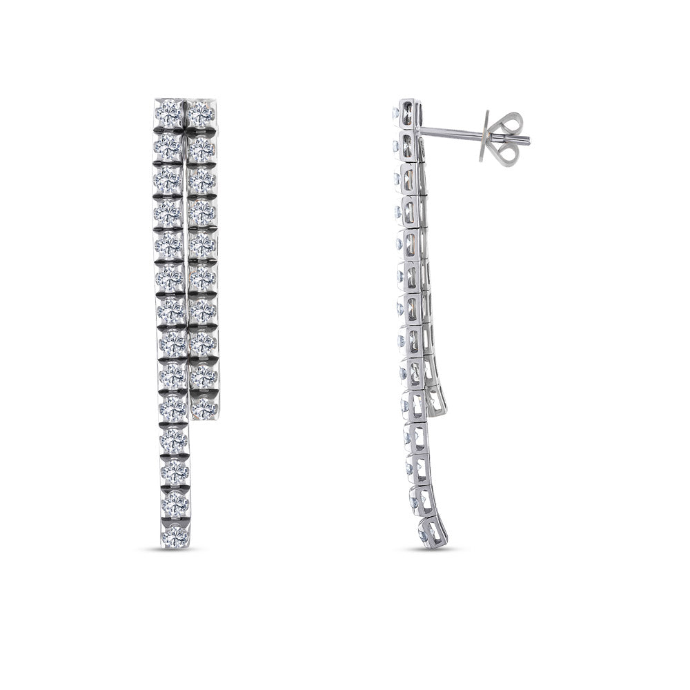 Diamond Tennis Earrings
