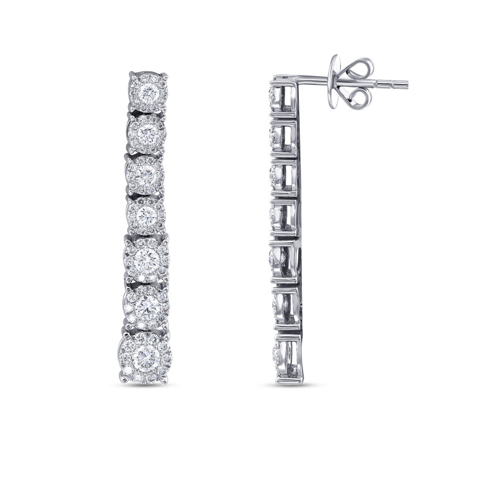 Diamond Tennis Earrings