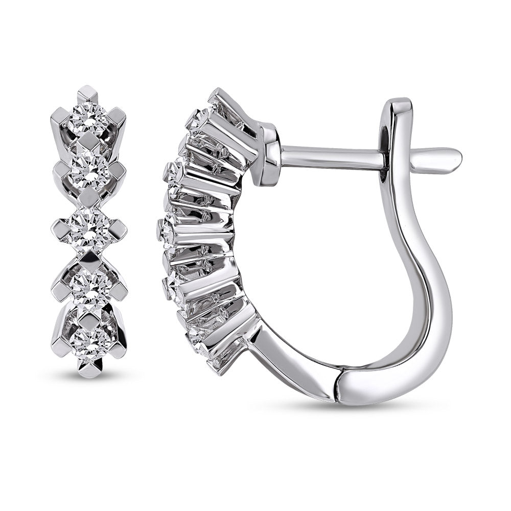 Five Stone Diamond Earrings