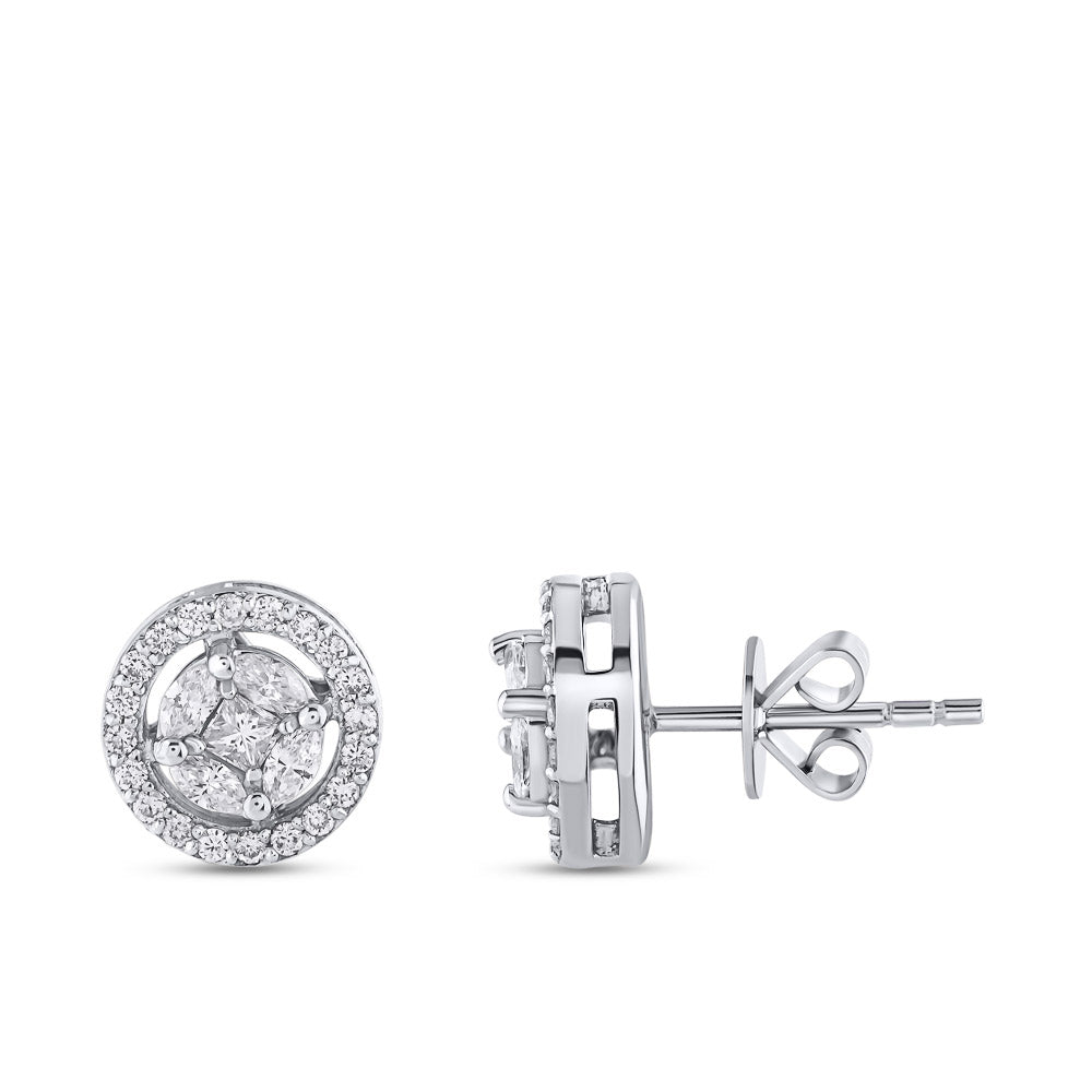 Design Diamond Stud Earrings