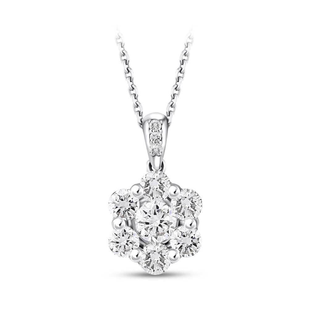 Halo Diamond Necklace