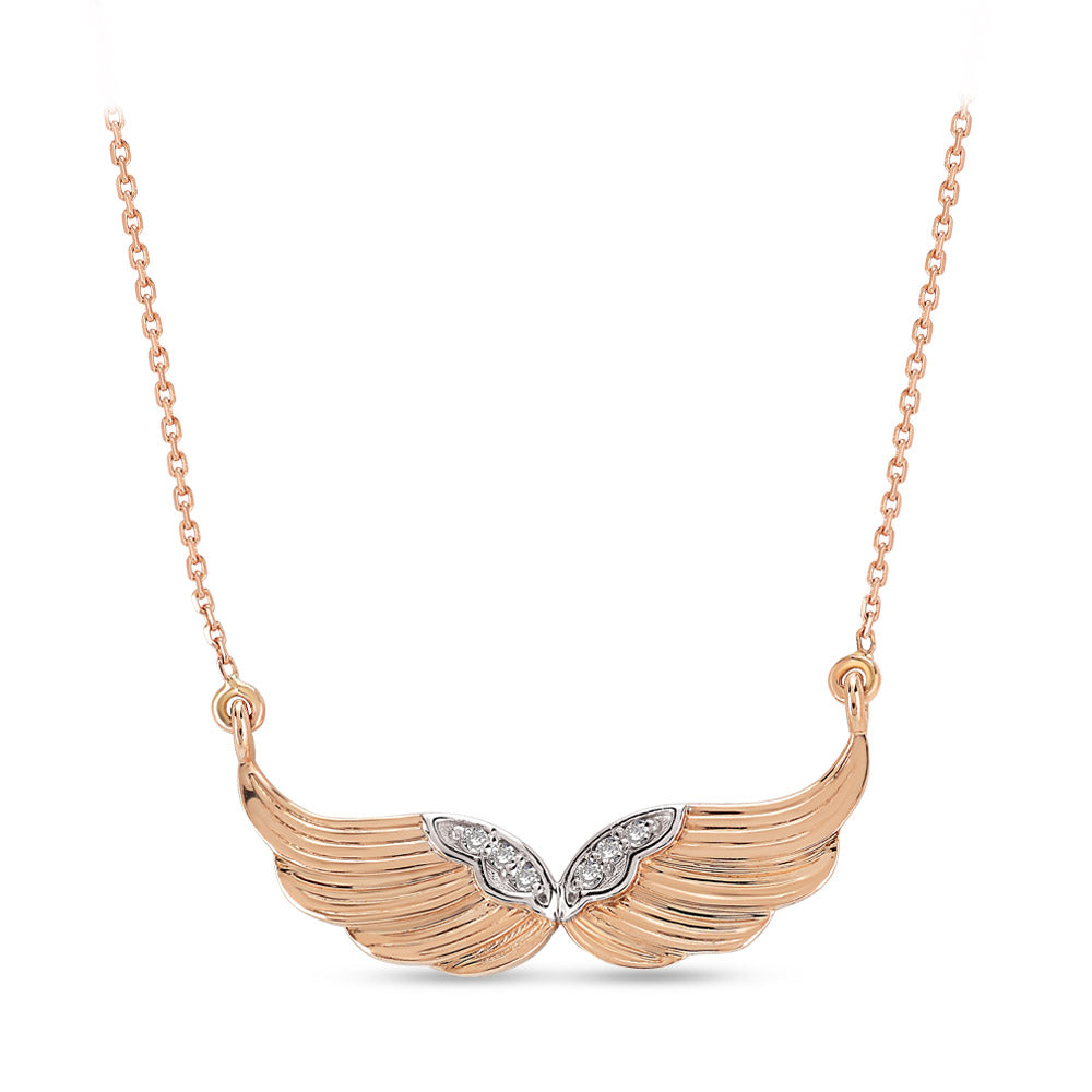 Angel Wing Diamond Necklace