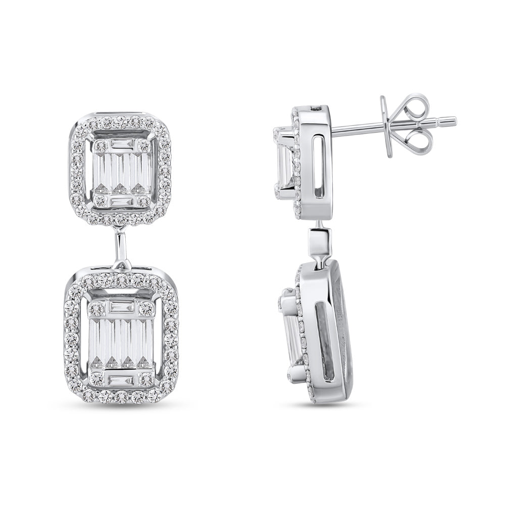Baguette Diamond Earrings