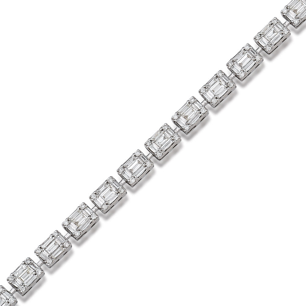 Baguette Diamond Tennis Bracelet