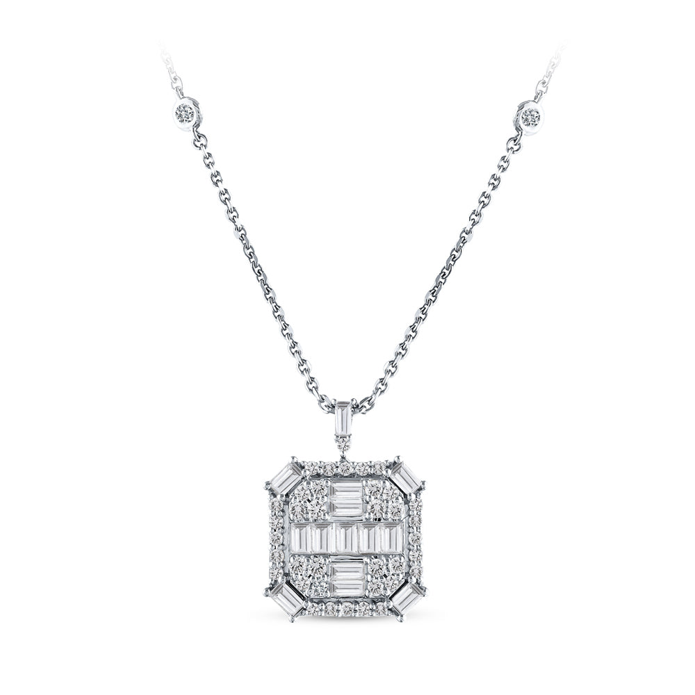 Baguette Diamond Necklace
