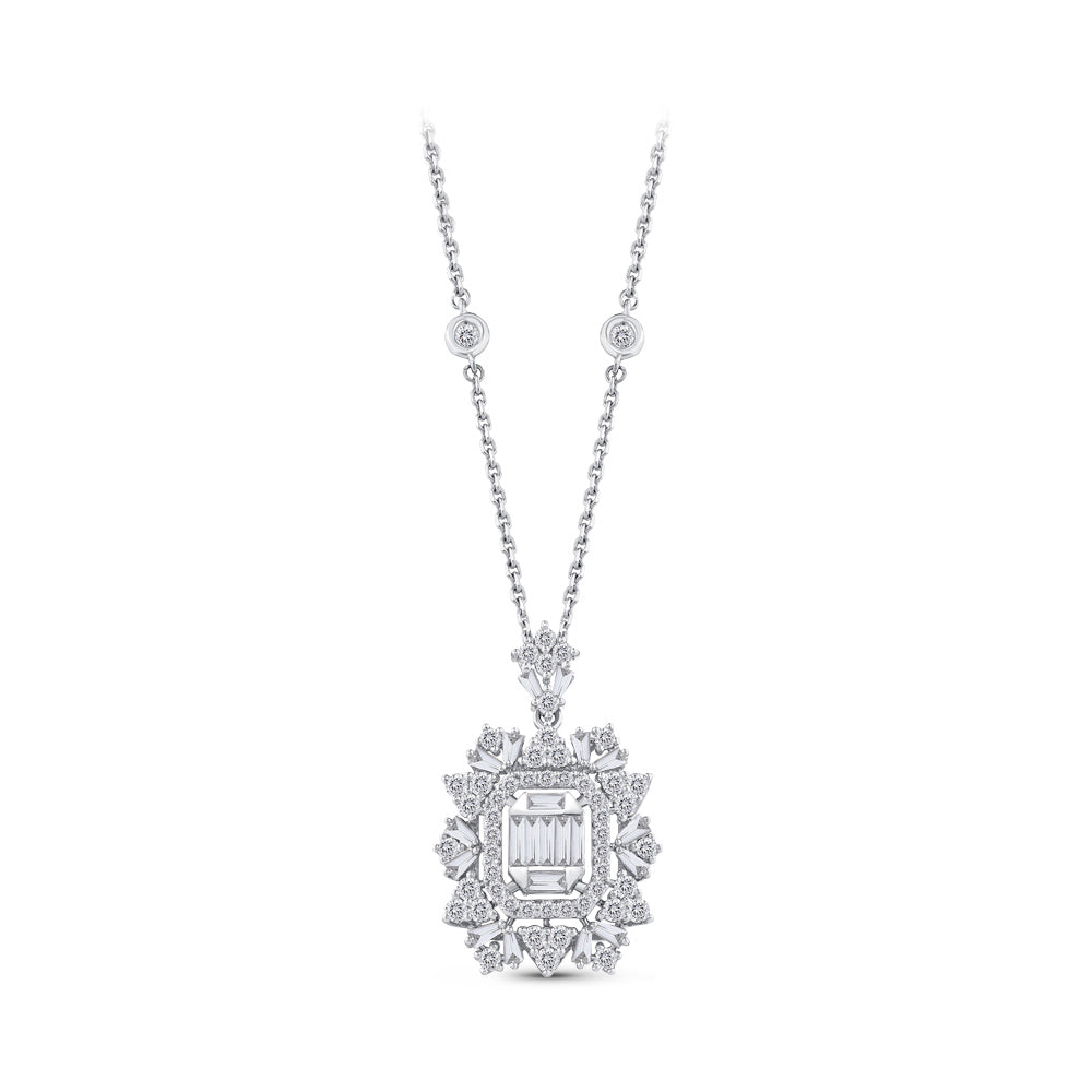 Baguette Diamond Necklace