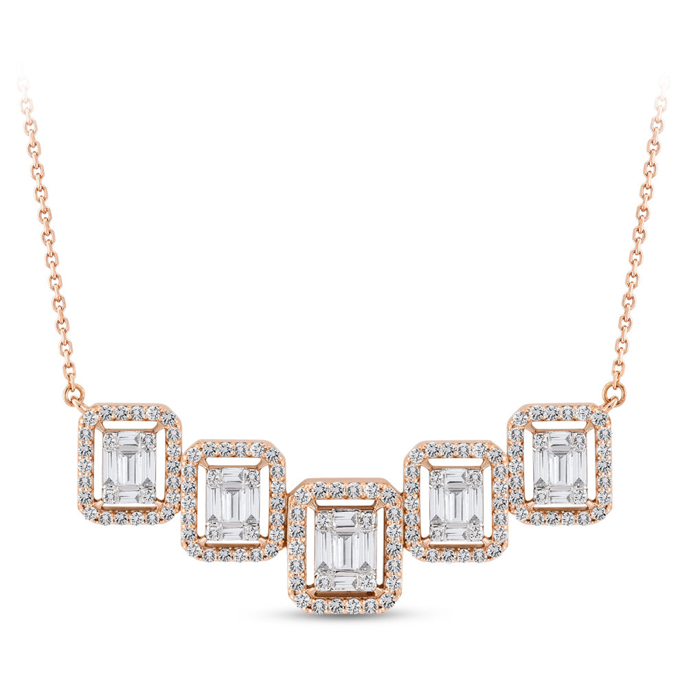 Baguette Diamond Necklace