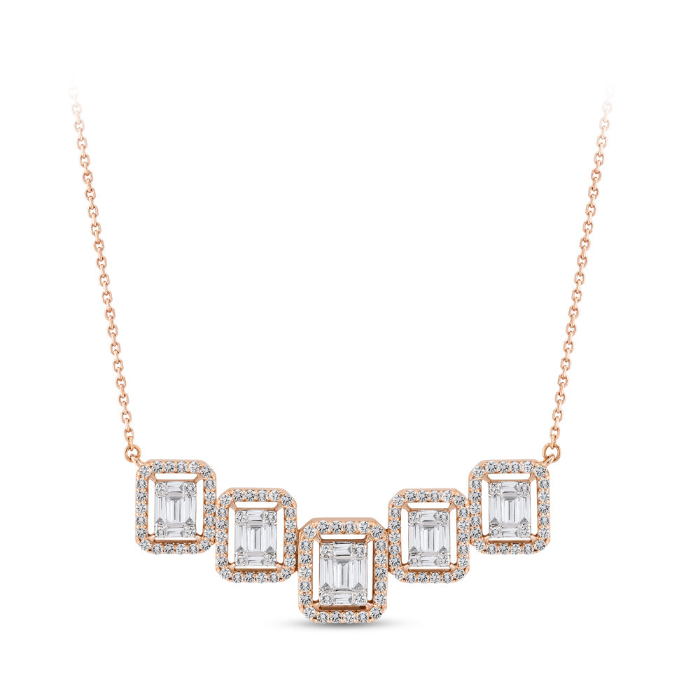 Baguette Diamond Necklace