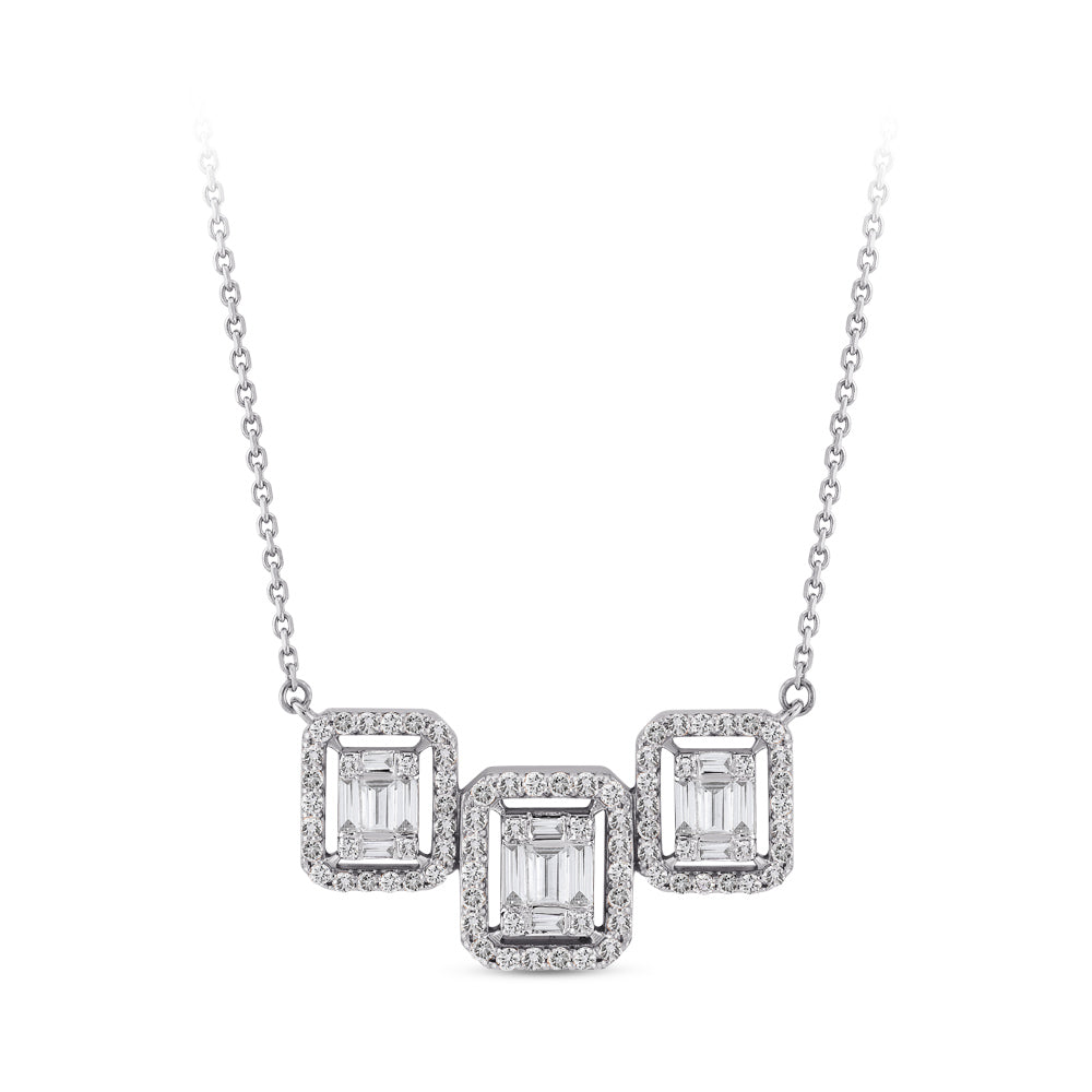 Baguette Diamond Necklace